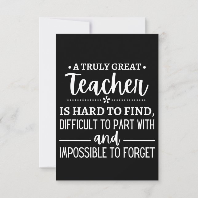 Truly Great Teacher Note Card (Front)