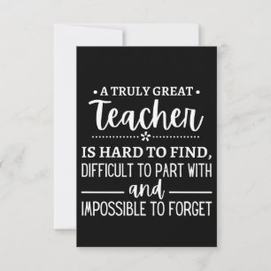 Truly Great Teacher Note Card