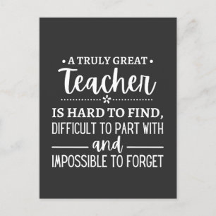 Truly Great Teacher Postcard