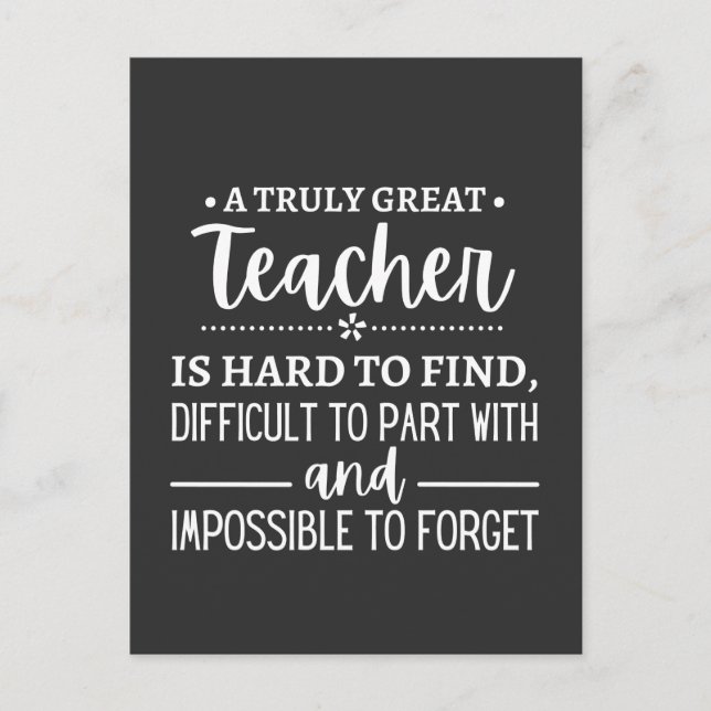 Truly Great Teacher Postcard (Front)