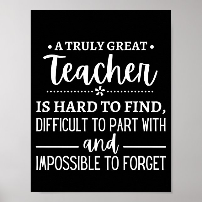 Truly Great Teacher Poster (Front)