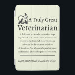 Truly Great Veterinarian Veterinary Medicine iPad Mini Cover<br><div class="desc">This personalized design honors veterinarians' dedication to animal advocacy,  making it suitable for Vet Appreciation Day,  retirements,  or simply saying “thank you.” It can be personalized with the veterinarian's name and suitable for professions like veterinarian,  pet care provider,  health care provider,  and rescuer.</div>