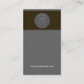 Truly One-of-a-Kind Dentist Minimalist  Gray Tooth Business Card (Back)