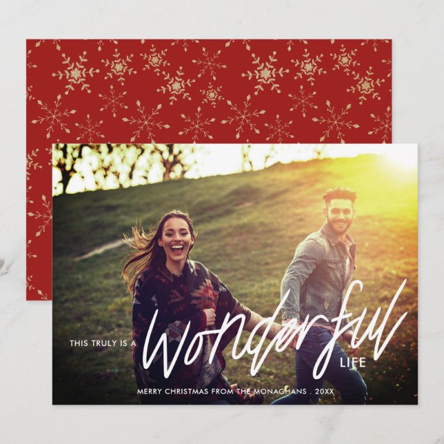 Truly Wonderful Life | Photo Filtered Christmas Holiday Card (Front/Back)