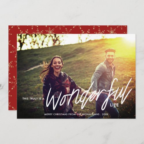 Truly Wonderful Life  Photo Filtered Christmas Holiday Card