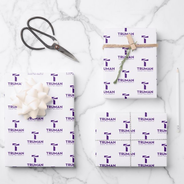 Truman State University Wordmark Wrapping Paper Sheets (Front)