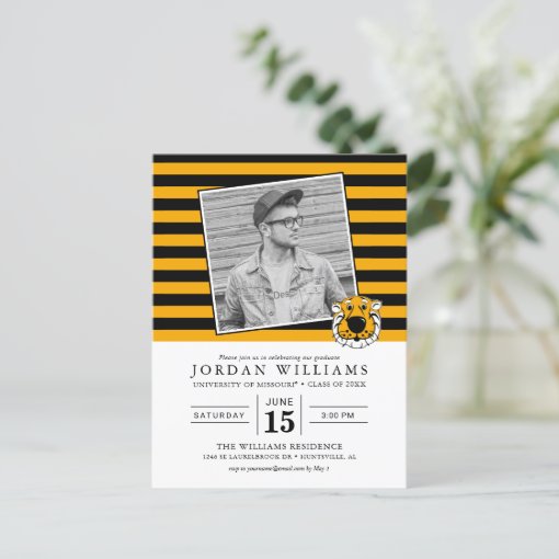 Truman the Tiger Graduation Announcement Postcard Zazzle