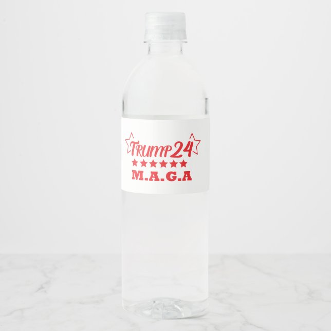 Trump24 Design  Water Bottle Label (Front)
