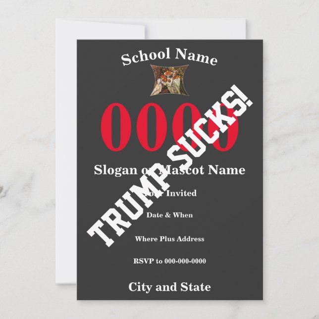 Trump 15th 20th 25th 30th 35th 40th 45th 50th invitation (Front)