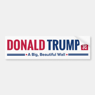Trump 2016 - A Big, Beautiful Wall! Bumper Sticker