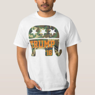 Trump 2016 Camouflage Republican Elephant T-Shirt
