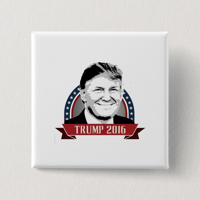 Trump 2016 Campaign Banner Button (Front)