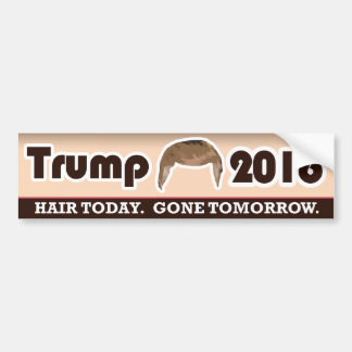 Trump 2016: Hair Today Gone Tomorrow Bumper Sticker