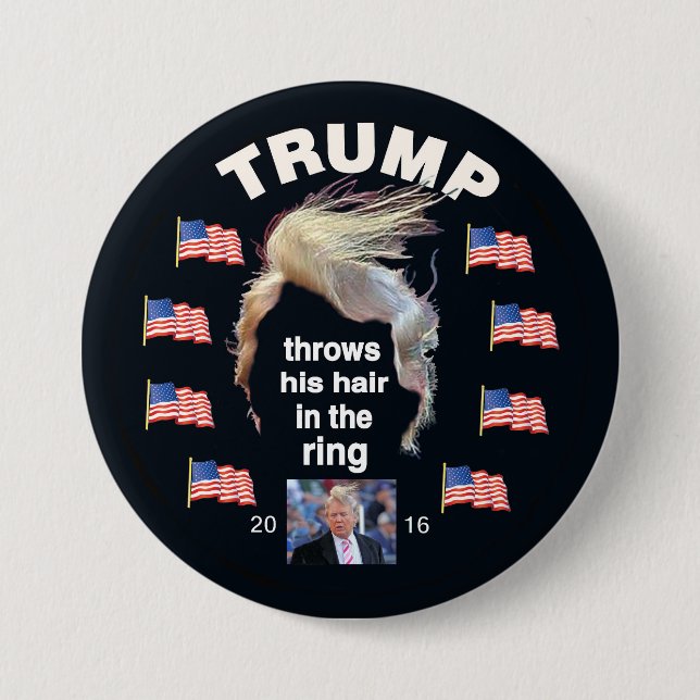 Trump 2016 pinback button (Front)