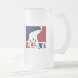 Trump 2016 Pro GOP Candidate Design Frosted Glass Beer Mug