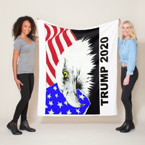 Trump 2020 American Eagle Donald Trump Fleece Blanket