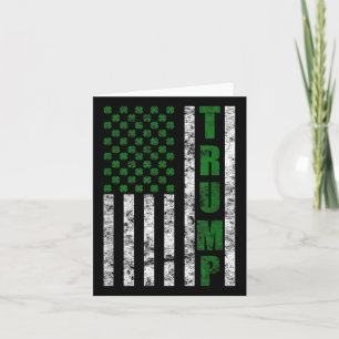 Trump 2020 American Flag Vintage St. Patricks Day  Card