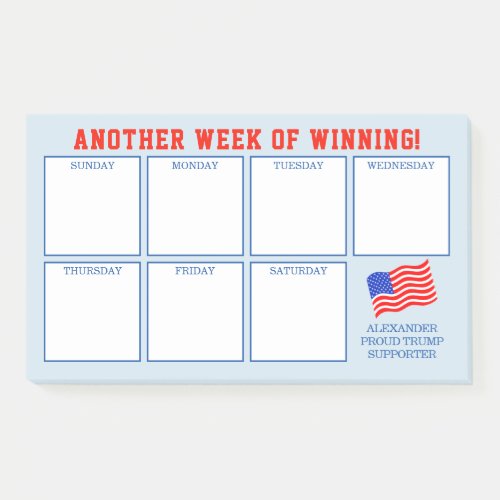 Trump 2020 Another Week Of Winning Personalized Post_it Notes