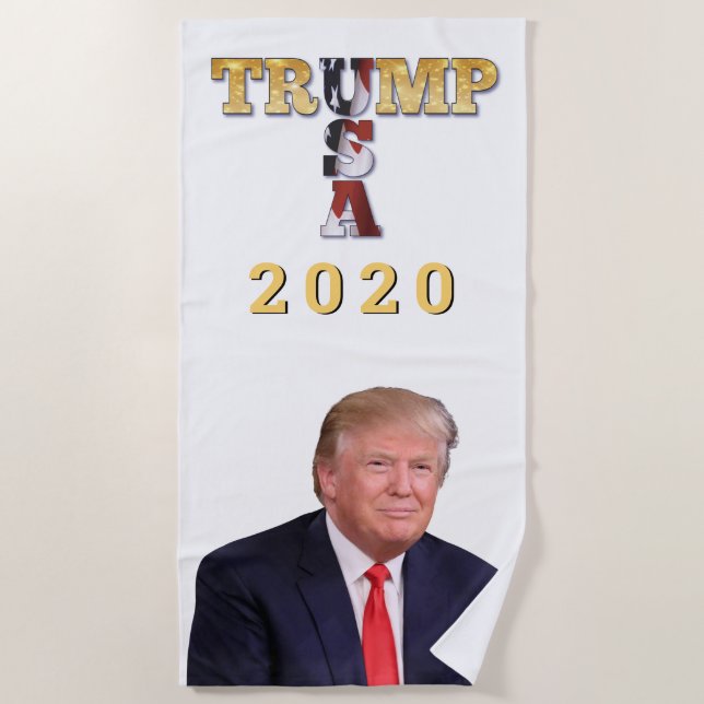 Trump 2020 beach towel (Front)