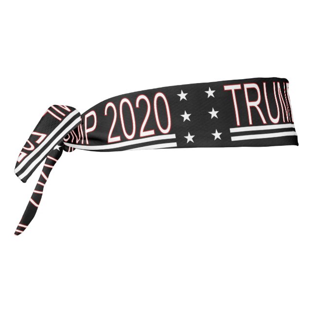 TRUMP 2020 Black White Red Tie Headband (Rotate 270)