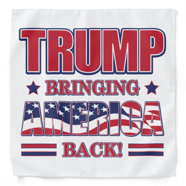 Trump 2020 Bringing America Back Bandana (Front)