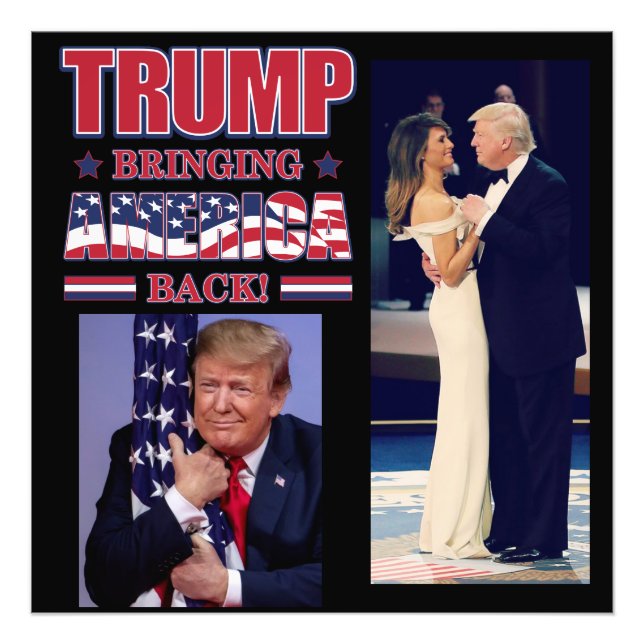 Trump 2020 Bringing America Back Photo Print (Front)
