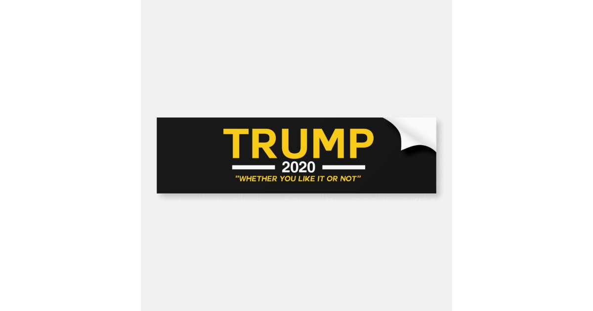 Trump 2020 Bumper Sticker Zazzle 