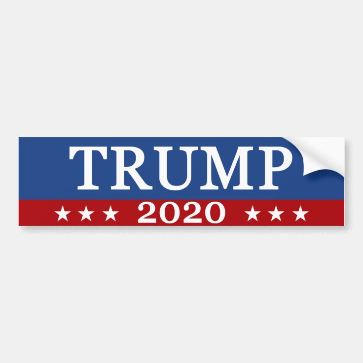Trump 2020 Bumper Sticker Zazzle 