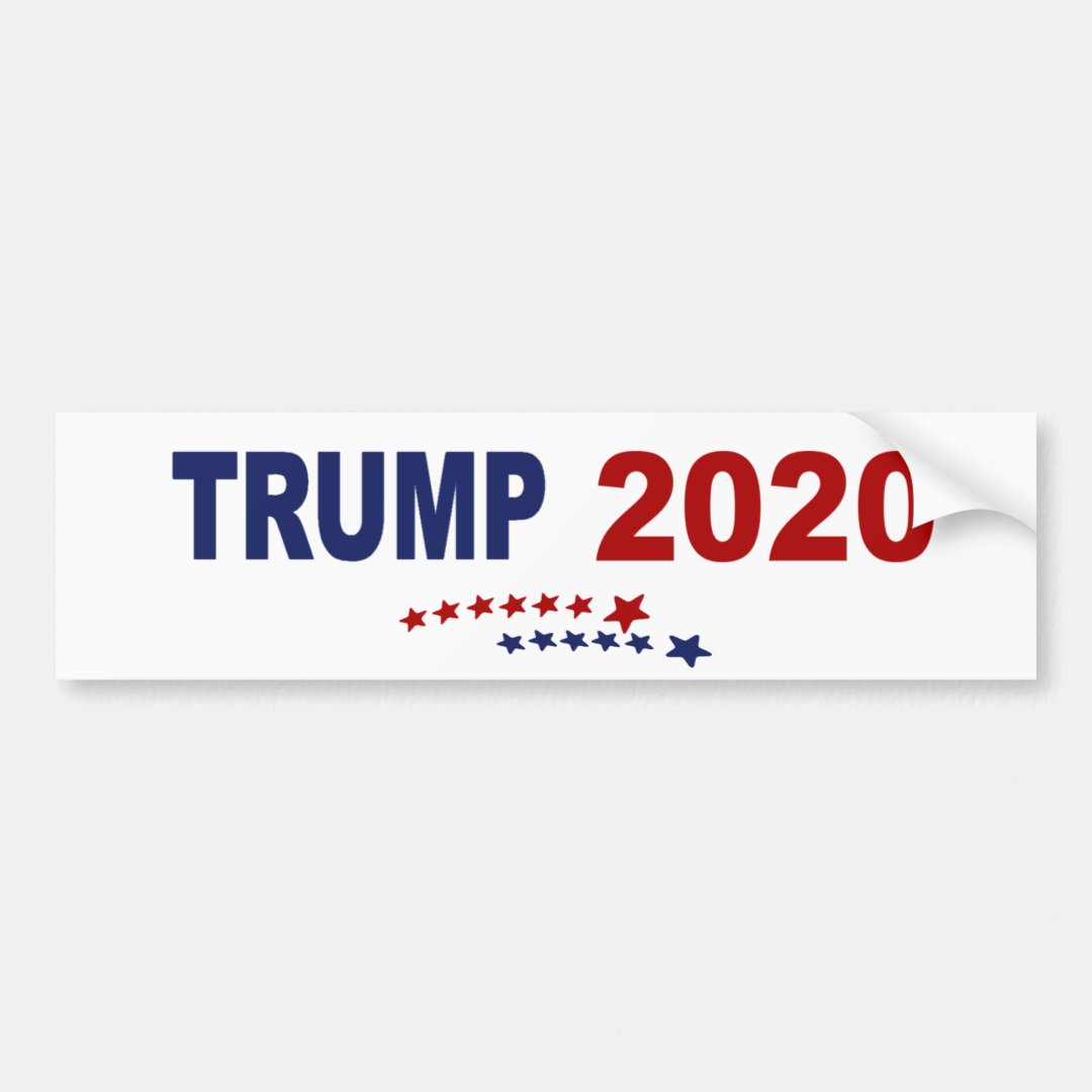 Trump 2020 Bumper Sticker Zazzle 