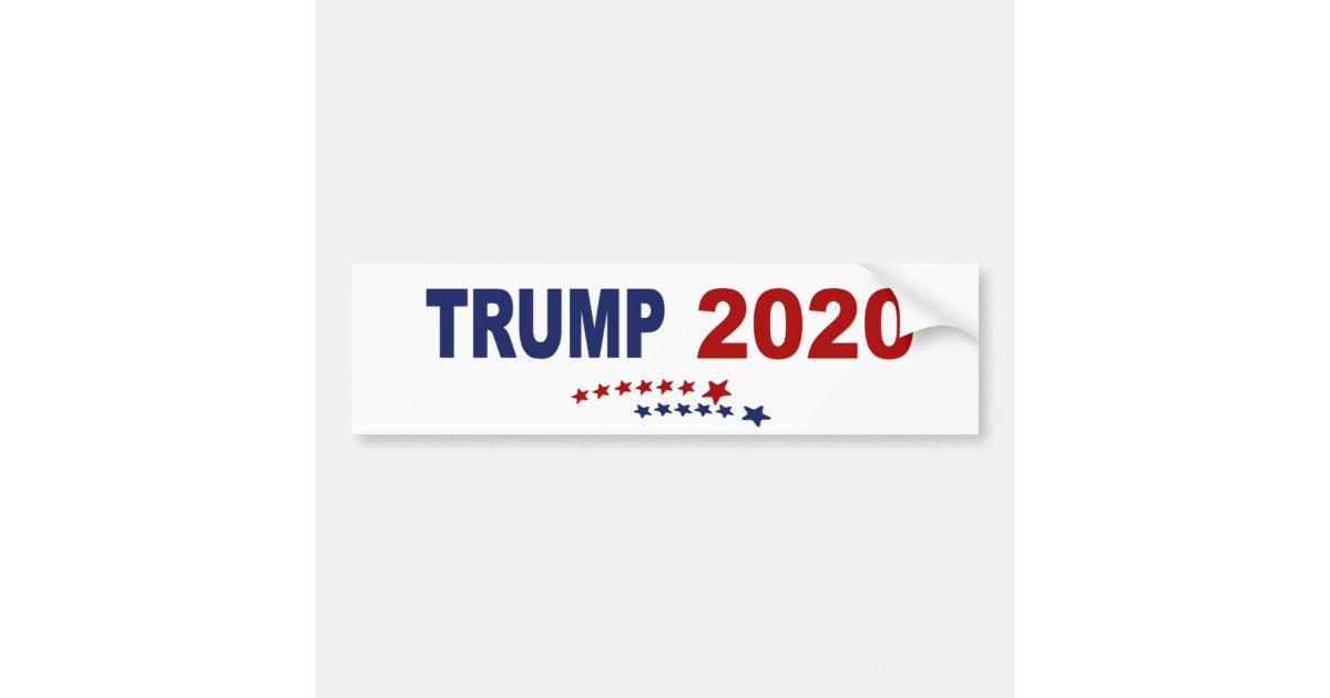 Trump 2020 Bumper Sticker Zazzle 