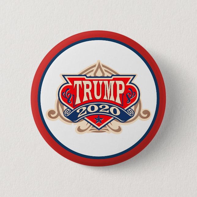 Trump 2020 (Casino chip style) Button (Front)