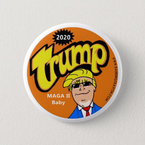 Trump 2020 cheese puff style button