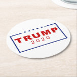Trump 2020 Classic Rectangle Logo Round Paper Coaster Trump 2020 Classic Rectangle Logo Round Paper Coaster