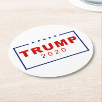 Trump 2020 Classic Rectangle Logo Round Paper Coaster Trump 2020 Classic Rectangle Logo Round Paper Coaster