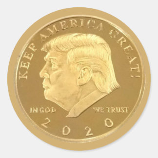 TRUMP 2020 CLASSIC ROUND STICKER