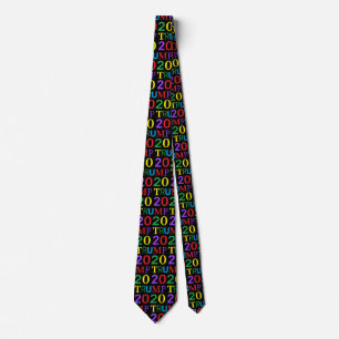 Trump 2020 colorful bold print tie. neck tie