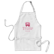 Trump 2020 Cute Pink Elephant Adult Apron Trump 2020 Cute Pink Elephant Adult Apron