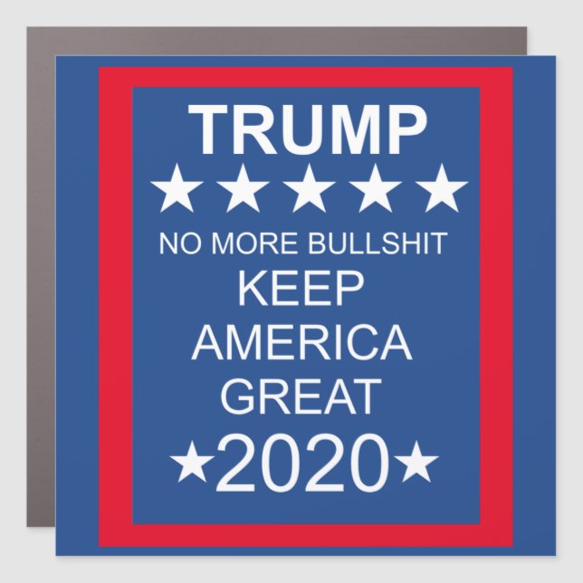 Trump 2020 election funny political sticker bumper car magnet (Front)