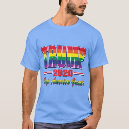 Trump 2020 Gay Pride T_Shirt