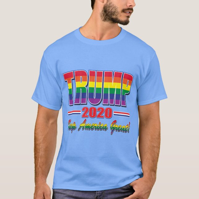 Trump 2020 Gay Pride T-Shirt (Front)