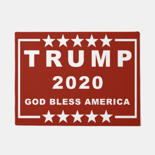 TRUMP 2020 - GOD BLESS AMERICA- 18" x 24" Door Mat