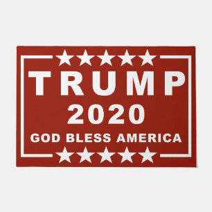 TRUMP 2020 - GOD BLESS AMERICA- 24" x 36" Door Mat