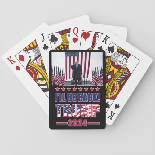 Trump 2020 Ill Be Back Poker Cards