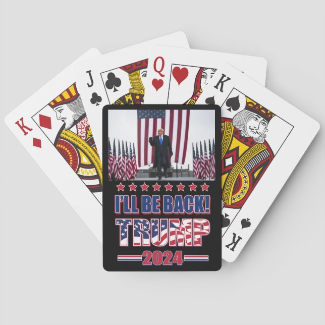 Trump 2020 Ill Be Back Poker Cards (Back)