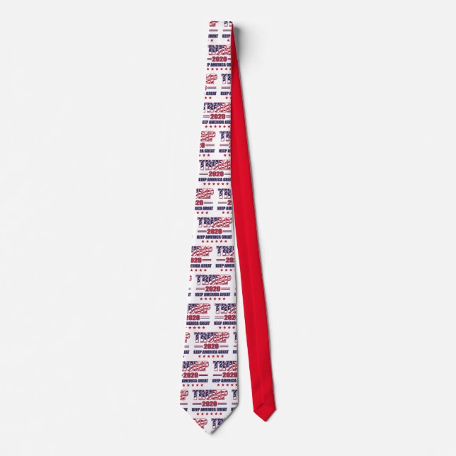 Trump 2020 Keep America Great Again Neck Tie (Front)