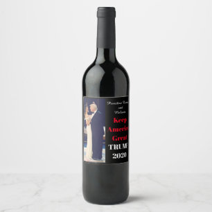 Trump 2020 - Keep America Great Again Wine Label