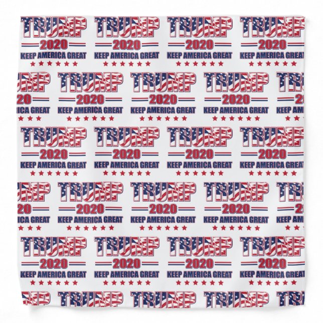 Trump 2020 Keep America Great Bandana (Front)