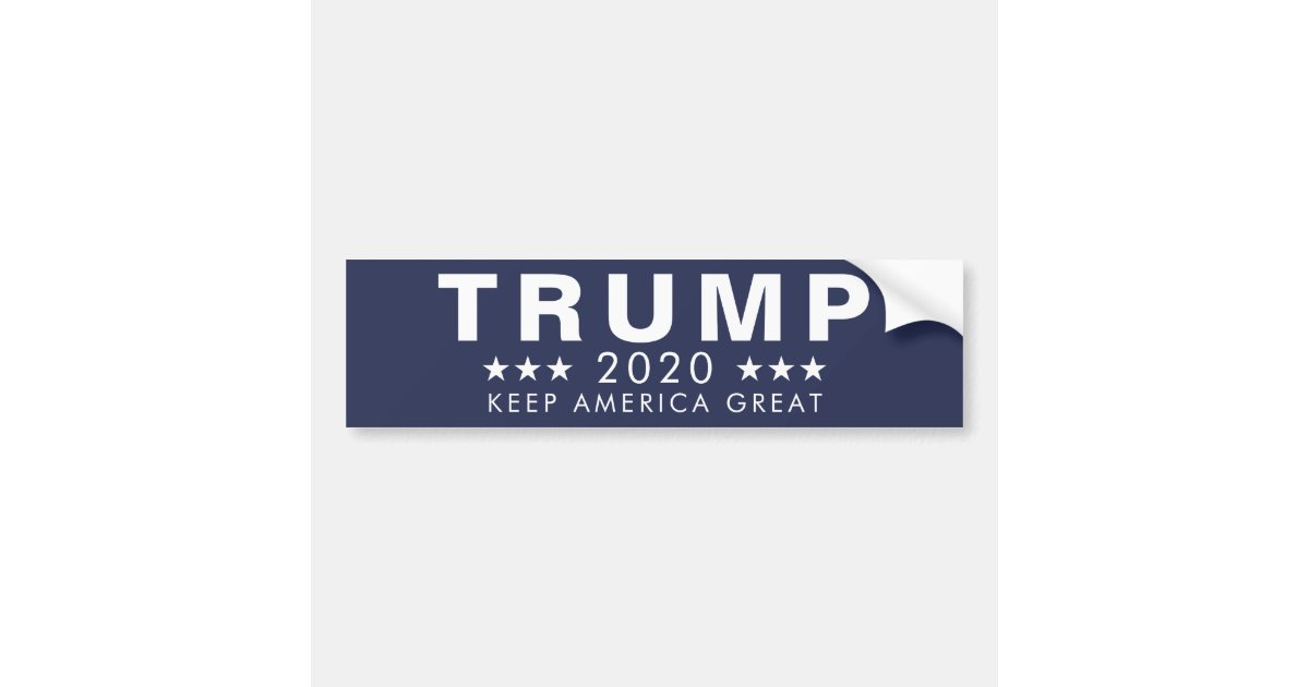 Trump 2020 Keep America Great Bumper Sticker Zazzle 