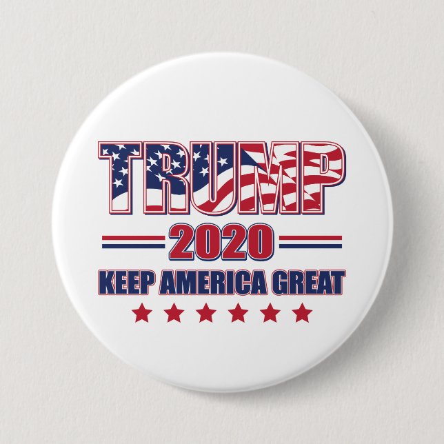 Trump 2020 Keep America Great Button (Front)