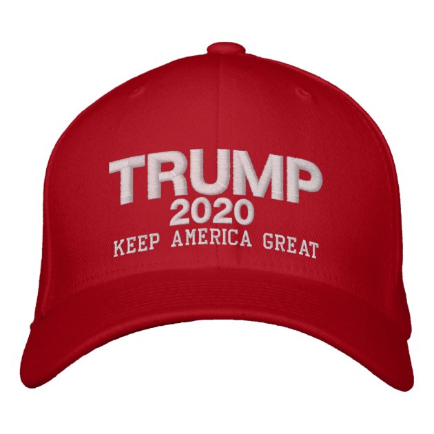 Trump 2020 Keep America Great RED with Facsimile Signed USA Hat